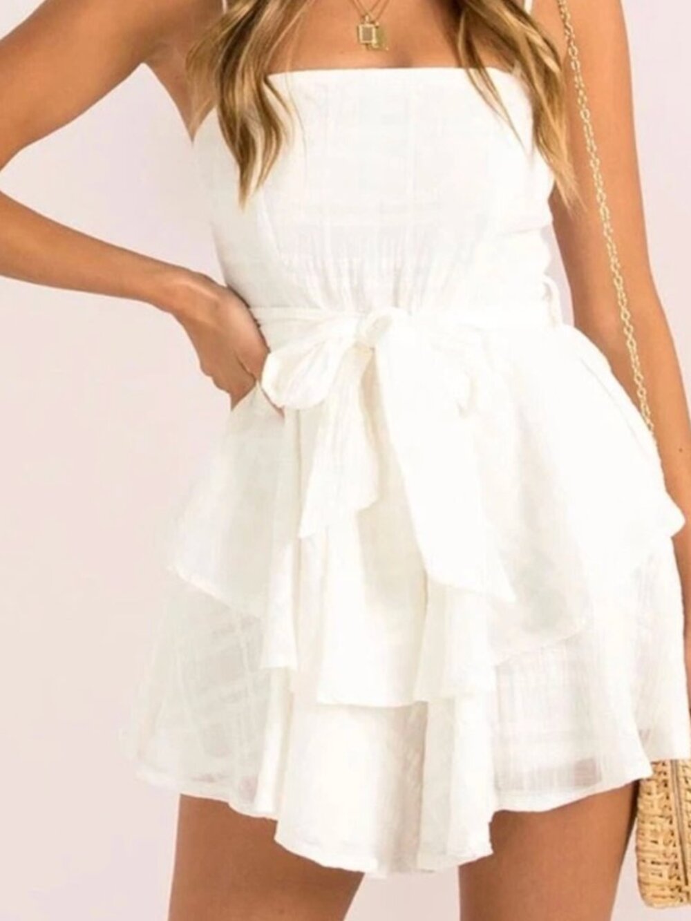 Molicloth Alila Playsuit — Size M | White | Like New